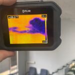 thermal image of property mitigation inspection for water damage restoration