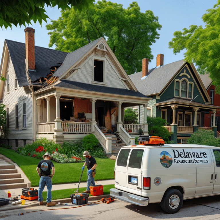 Illustration of a restoration company providing restoration services in Delaware, Ohio