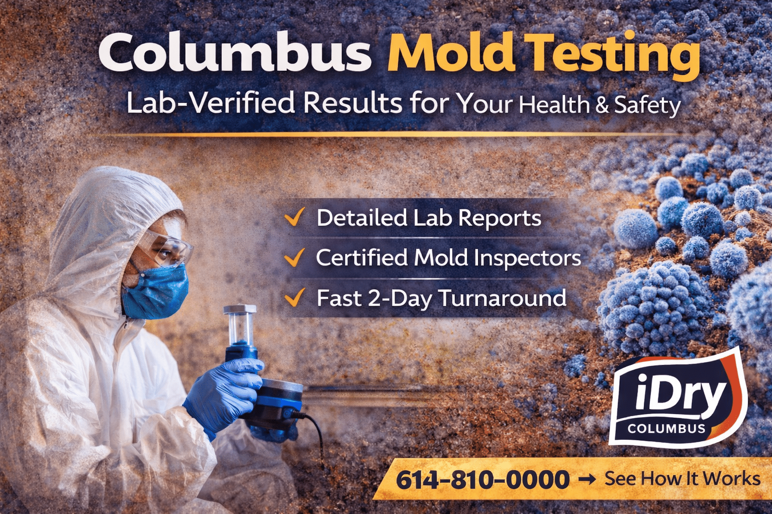 Nold Lab Mold Testing Columbus OH — Lab Results • iDry Columbus